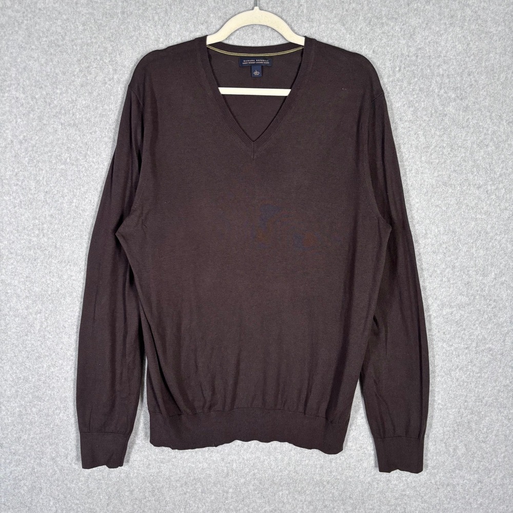 Banana Republic Silk Cashmere Sweater Large Light Weight‎ Quiet Luxury Blend